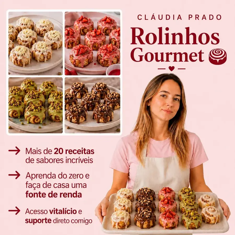 Cláudia Prado com uma seleção de Rolos Gourmet